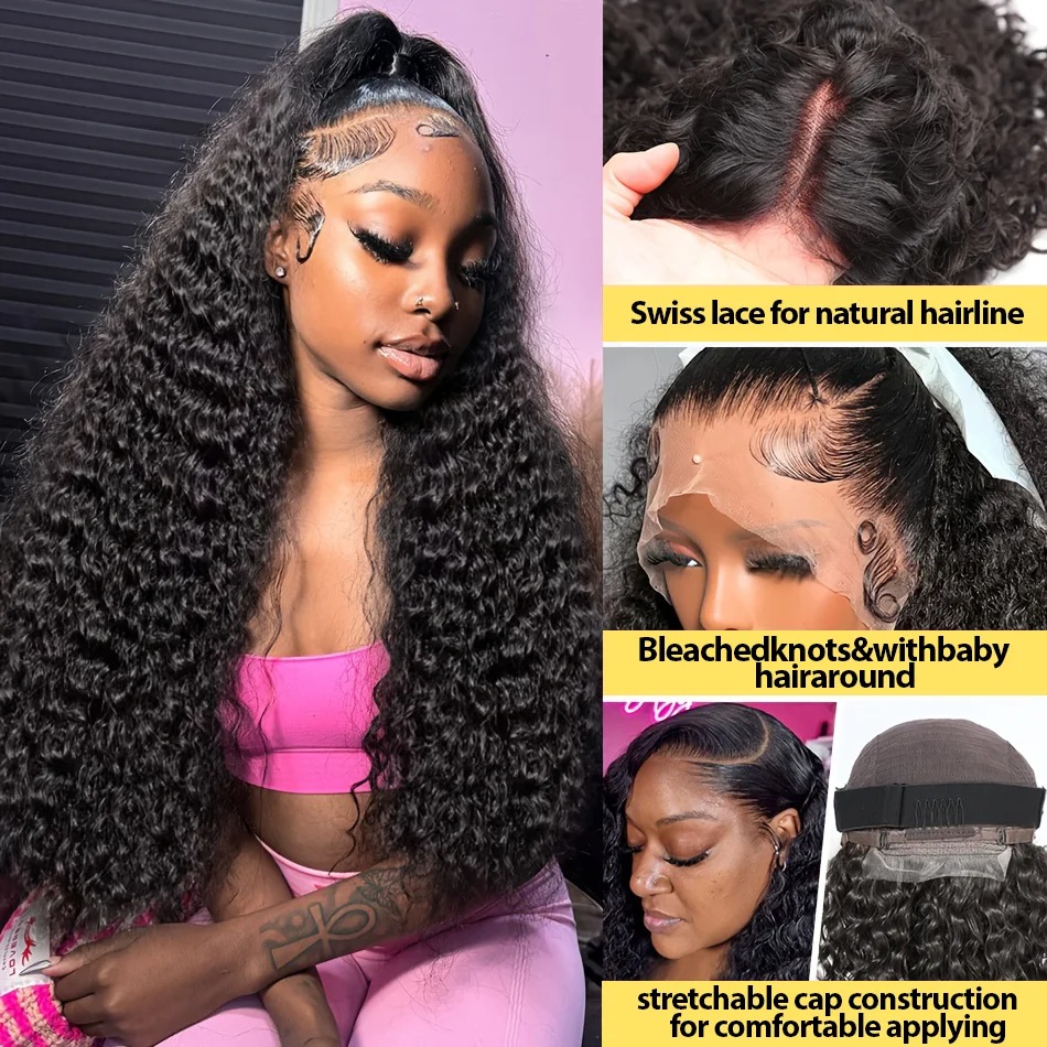 38 Inch Water Wave Lace Front  - огляд і ціна Hd Lace Frontal Wig Human Hair Pre Plucked