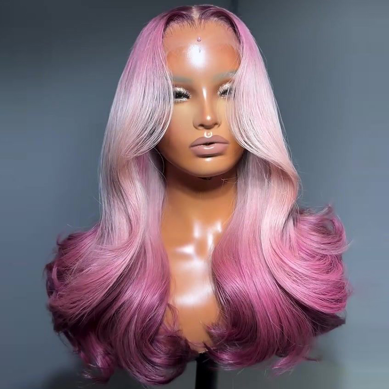 13x4 Brown Pink Blue Lace Fron - огляд і ціна 613 Blonde Body Wave Lace Front Wig