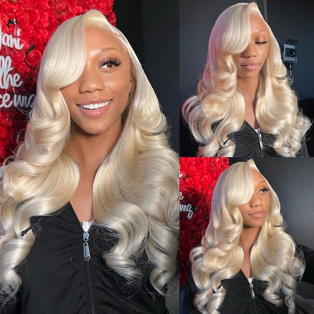 613 13x6 Lace Front Wig Human  - огляд і ціна 613 Blonde Body Wave Lace Front Wig