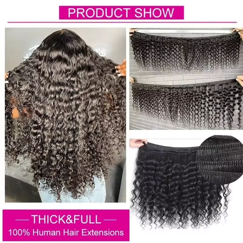 100% Brazilian Virgin Human Ha - огляд і ціна Deep Wave 3 Bundles With Closure