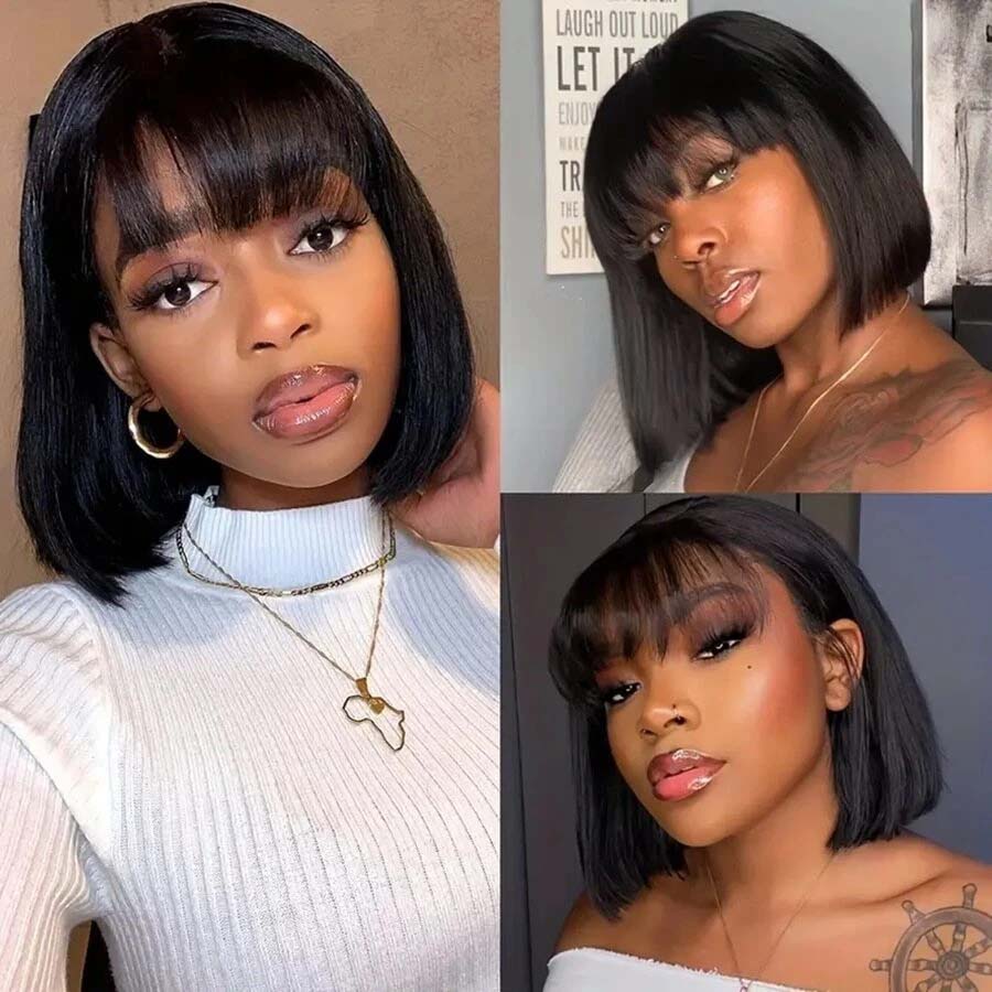 3x1 HD Lace Bob Wig with Bangs - огляд і ціна Glueless Wear And Go Human Hair Wig