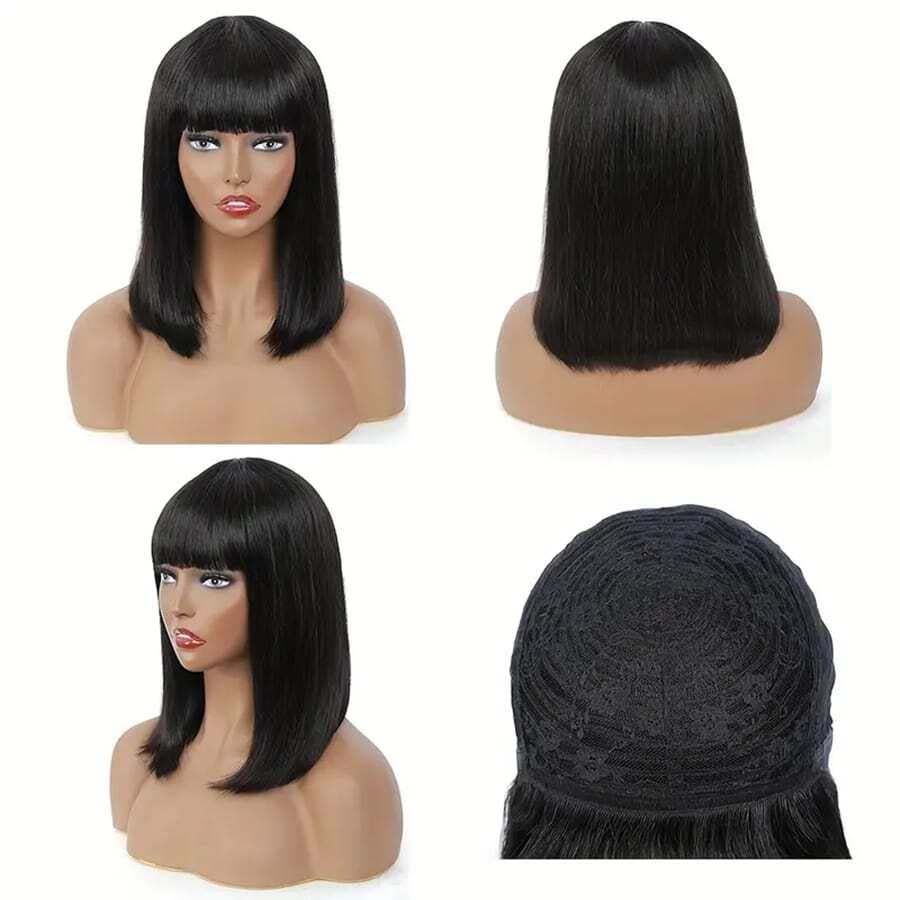 3x1 HD Lace Bob Wig with Bangs - огляд і ціна Glueless Wear And Go Human Hair Wig