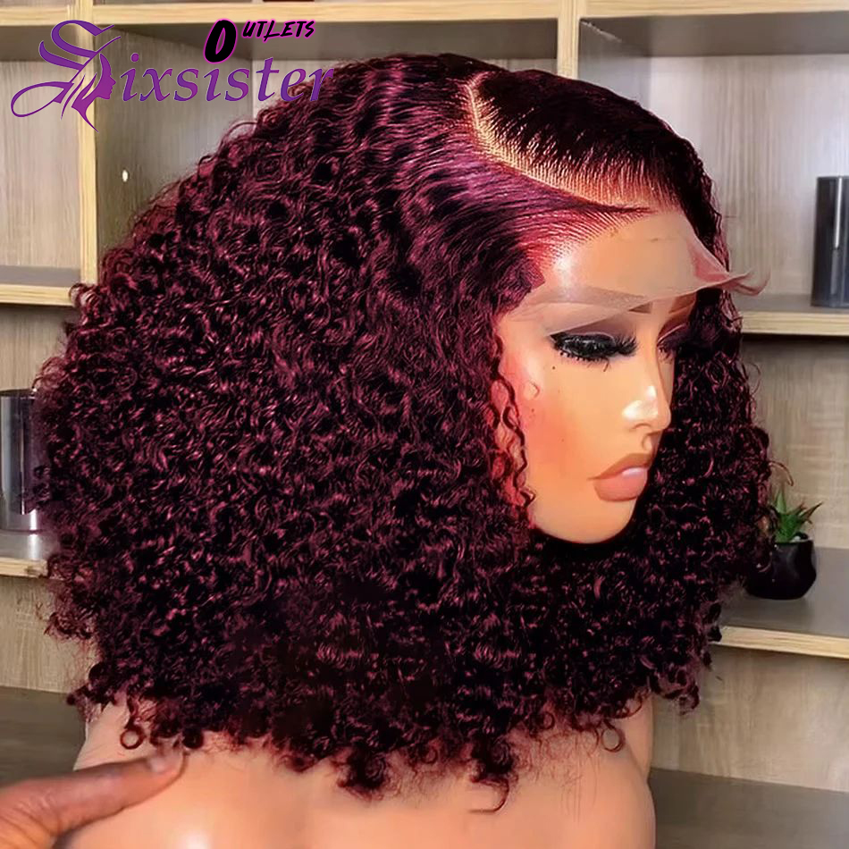 Burgundy 99J Deep Wave Short B - огляд і ціна Glueless Wear And Go Human Hair Wig