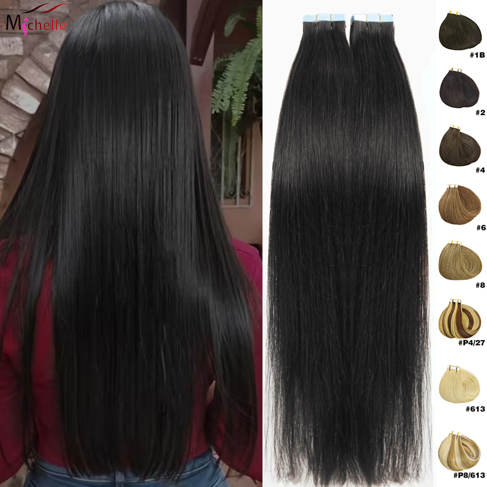 Tape in Hair Extensions Straig - огляд і ціна Invisible Tape In Extensions Real Hair