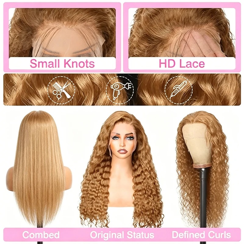 34 38Inch Honey Blonde Wig Hum - огляд і ціна Hd Lace Frontal Wig Human Hair Pre Plucked