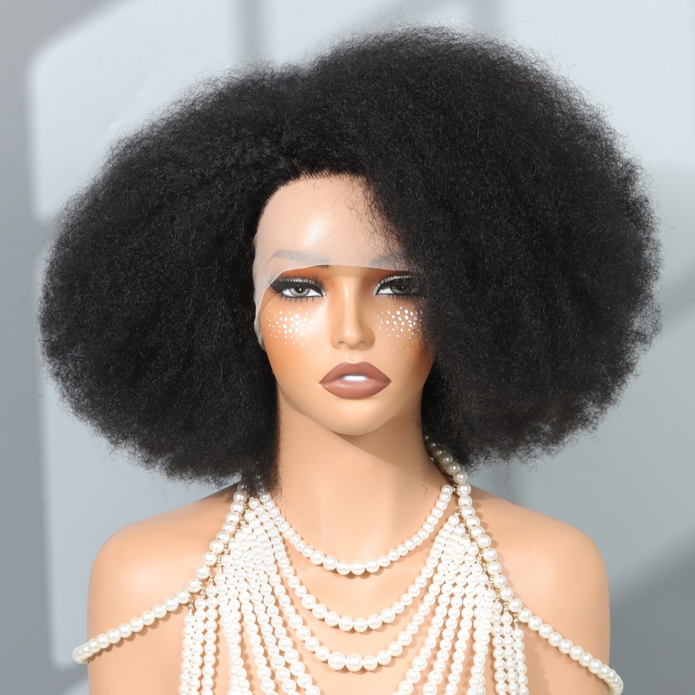 14 Inch Afro Wigs for Black Wo - огляд і ціна Glueless Wear And Go Human Hair Wig