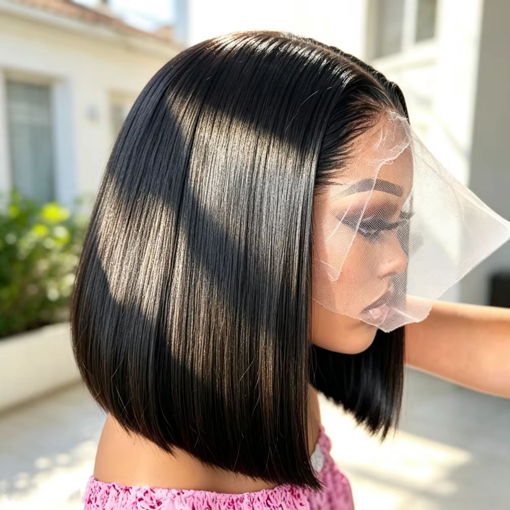 10-16 Inch Transparent 13x6 St - огляд і ціна Pre Parted 13X4 Lace Front Bob Wig